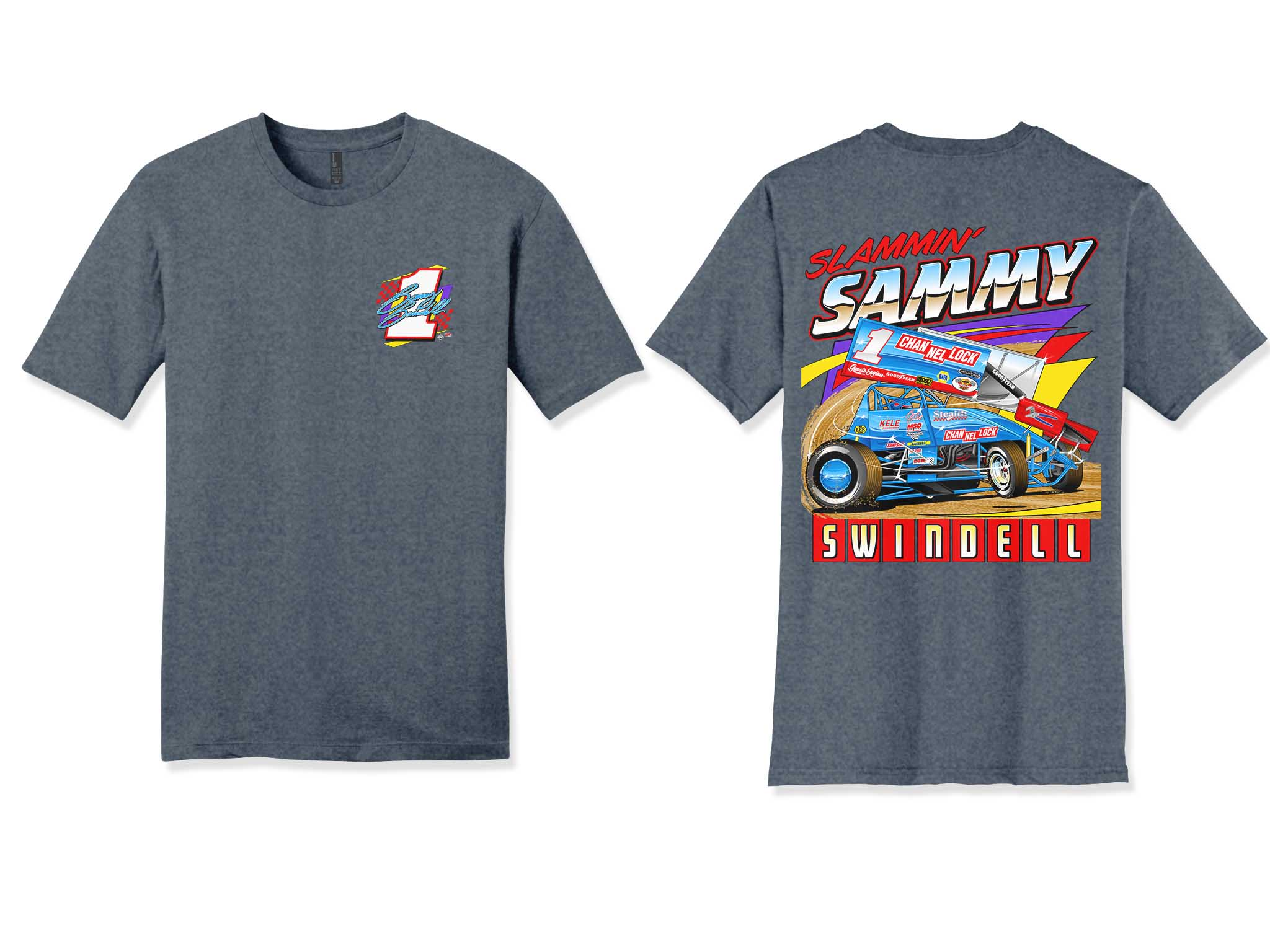 Slammin' Sammy Channel Lock 2025 Heathered Navy | Sammy Swindell Racing