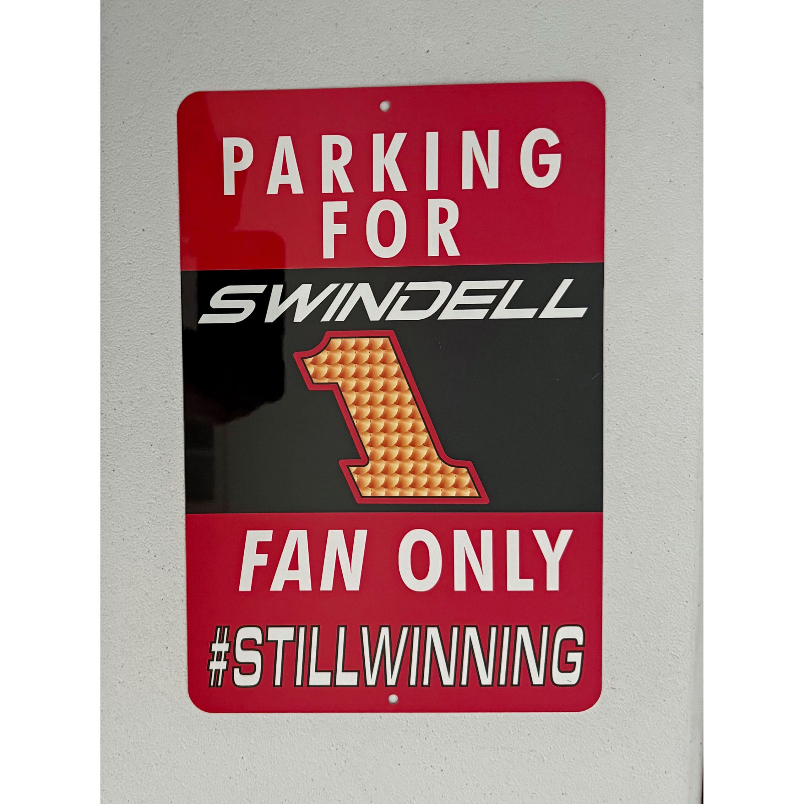 M Fans Only Sign Swindell Fan Only Parking - Sign | Sammy Swindell Racing